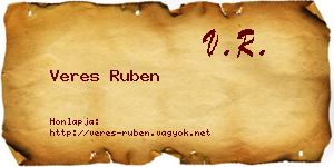 Veres Ruben névjegykártya